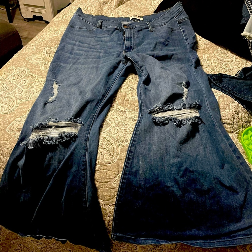Super Flare Plus Size Jeans!!  Worn twice!